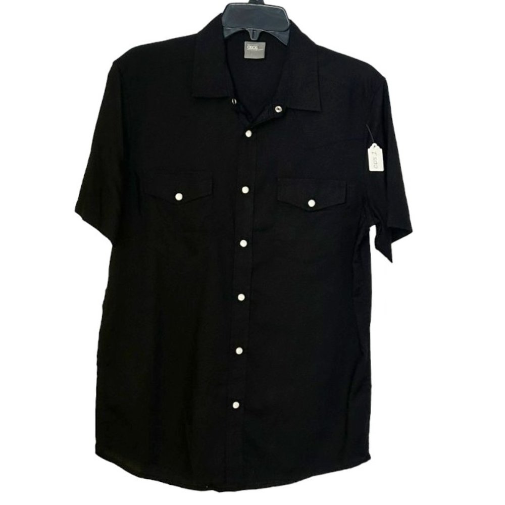 ASOS Western Pearl Snap Short Sleeve Shirt